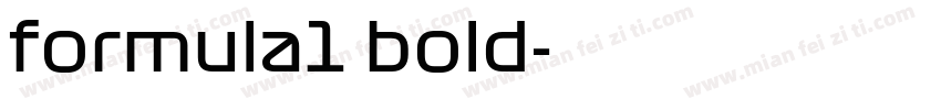 formula1 bold字体转换